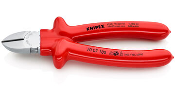 Kleště boční štípací 180 mm, izolované 1000 V, Knipex 7007180 Kleště boční štípací 180 mm, izolované 1000 V, Knipex 7007180