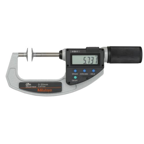 Mikrometr třmenový digitální 0-30/20mm QuickMike, talířkový dotek, IP65 (MITU-369-411-20)