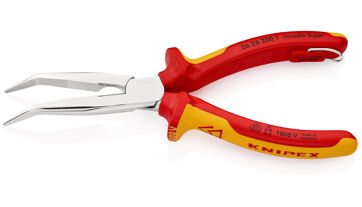 Kleště půlkulaté s břity, čelisti zahnuté 40°, 200 mm, izolované 1000 V, Knipex 2626200T (1)