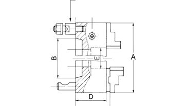 Čtyřčelisťové soustružnické sklíčidlo DURO-M 160/4 K 5/702-3 RÖHM 185540 (1)