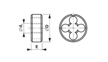 Závitové očko ČSN 223210 M45x1,5 6g HSS (240453) (1)