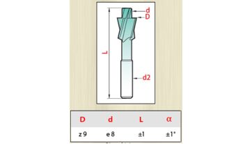 Záhlubník s válcovou stopkou 180° DIN 373, 3,2x1,5 M1,5 HSS-E, řada 31, Magafor (1)
