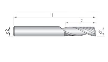 Fréza tvrdokovová 1-břitá 12x30x83, Alu (1)