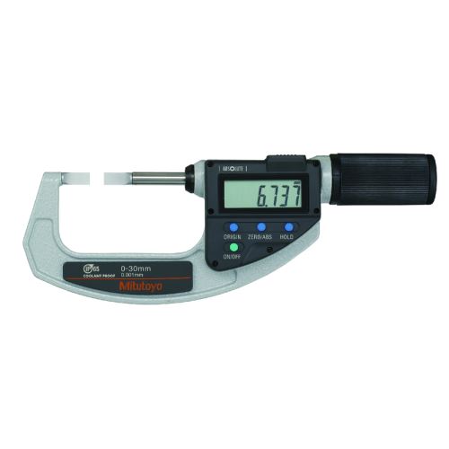 Mikrometr třmenový digitální 0-30mm QuickMike, úzké měřicí doteky, IP65 (MITU-422-411-20)