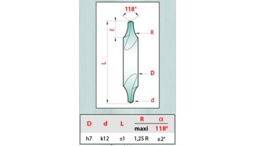 Vrták středicí 60° DIN333-B 18,0x5,0x77 HSS/TiN, řada 0813, Magafor (1)