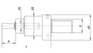 Držák protlačovacího nástroje VDI40 DIN 69880, 16 mm (1)