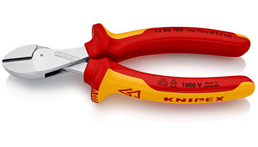 Kleště kompaktní X-Cut® na štípání drátu, izolované 1000 V, Knipex 7306160 Kleště kompaktní X-Cut® na štípání drátu, izolované 1000 V, Knipex 7306160