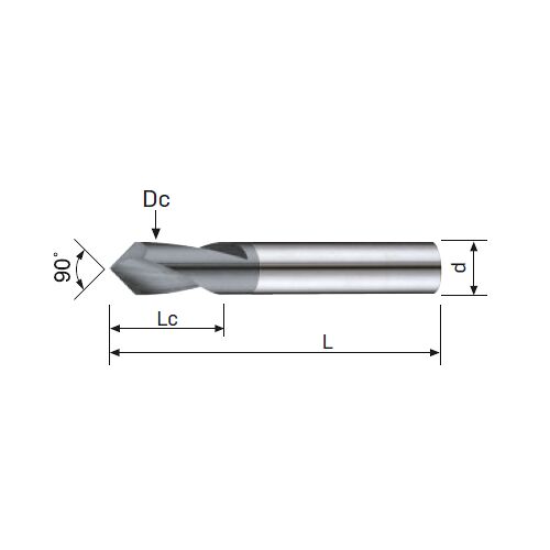 NC navrtávák tvrdokovový 90° 3,00x10x38 AlTiXN, 48HRc