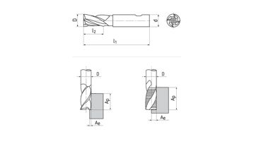 Fréza válcová čelní 15x53x110, Z4, DIN 844L, HSSCo8 ,N (1)