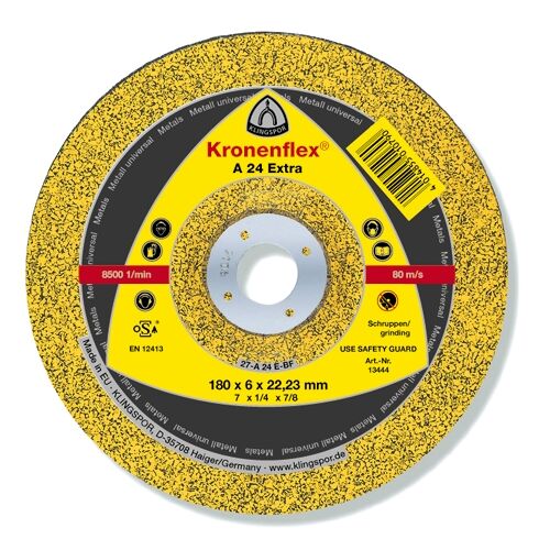 Řezný kotouč Kronenflex, A 24 Extra, vydutý, 125x3,2x22,23, pro ruční řezání