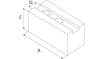 Nástavbová čelist 1,5x60 ozubení 130x80x50mm N21 Kitagawa KSJ-212H-80-F (1)