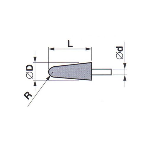 Brusné tělísko 32561-3231.00; T52 32×40-6×40 R=6, 98A 60 O 6 V C40