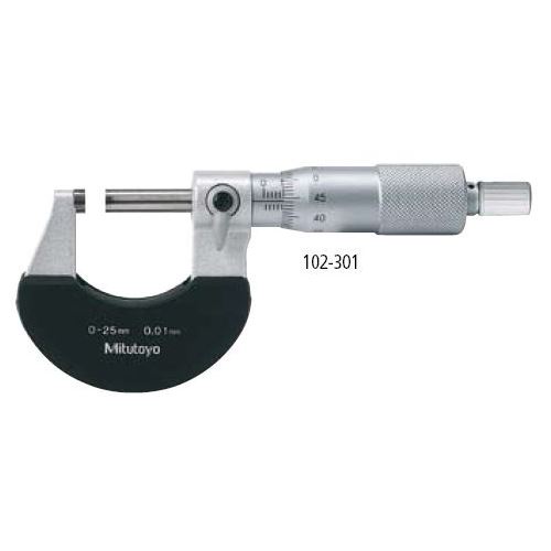 Mikrometr třmenový analogový 0-25/0,01 mm, s řehtačkou (MITU-102-301)