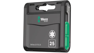 Velké balení bitů v dávkovači T25 x 25 mm, tvrdý typ, 20 ks Wera 057773