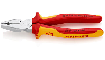 Kleště kombinované silové 200mm, izolované 1000 V, Knipex 0206200 Kleště kombinované silové 200mm, izolované 1000 V, Knipex 0206200