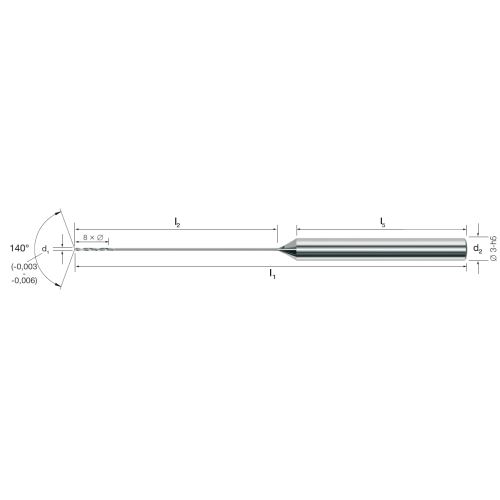 Vrták tvrdokovový CRAZYDRILL Flex 50xD Steel, 102450 0,33 VHM/eXedur, vnitřní chlazení