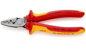 Kleště lisovací (krimpovací) na koncové dutinky, Izolované 1000 V, Knipex 9778180 Kleště lisovací (krimpovací) na koncové dutinky, Izolované 1000 V, Knipex 9778180