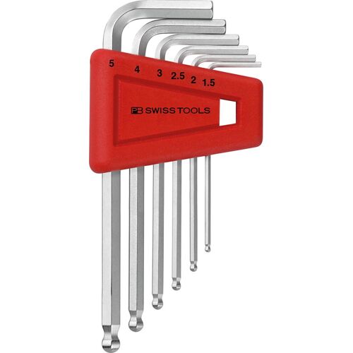 Sada imbusových klíčů 6 ks 1,5-5mm Kul.hlava PB Swiss Tools, PB 212.H-5